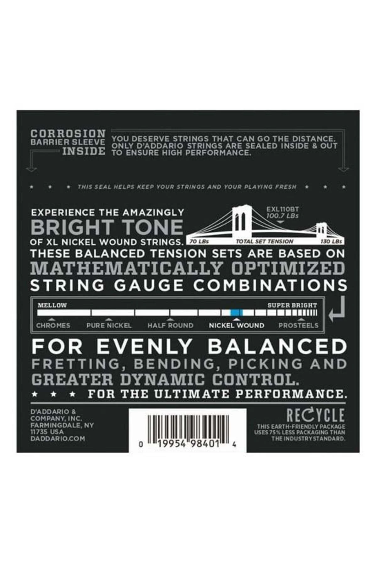 D´addario Exl120bt Balanced Tension Elektro Gitar Teli (09-40)