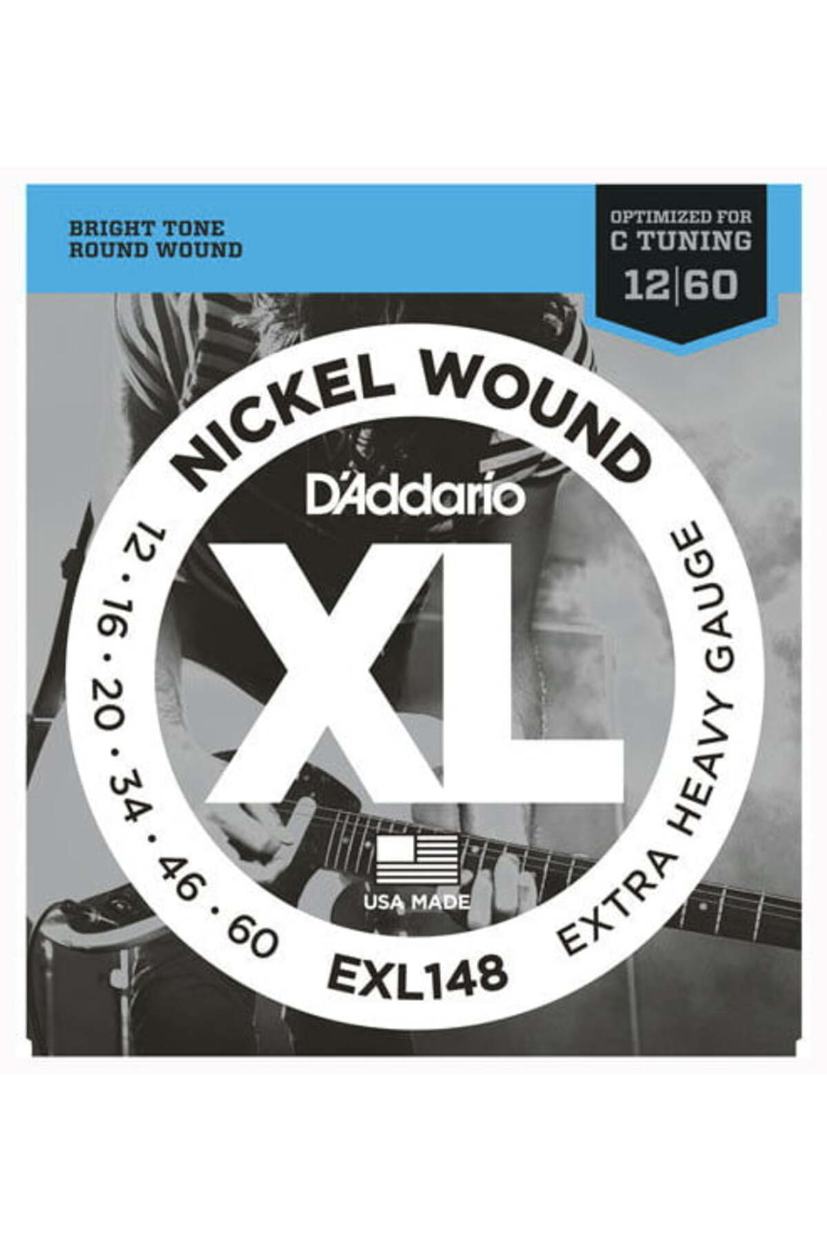 DADDARIO EXL148 ELEKTRO GİTAR TEL SETİ, XL, 12-60,EXTRA HEAVY EXL