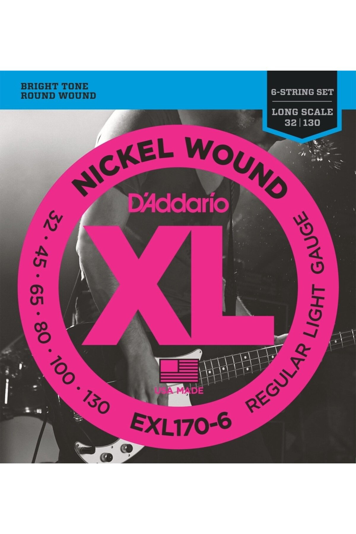DADDARIO EXL170-6 BAS GİTAR TEL SETİ , 6 TELLİ, XL, 32-130, LONG 