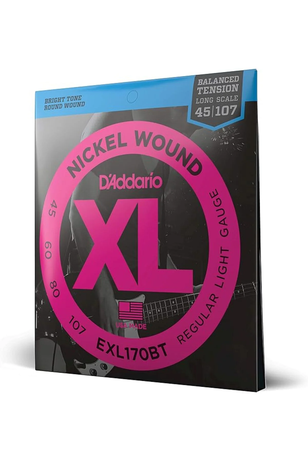 DADDARIO EXL170BT BAS GİTAR TEL SETİ, XL, 45-107, NICKEL WOUND BA