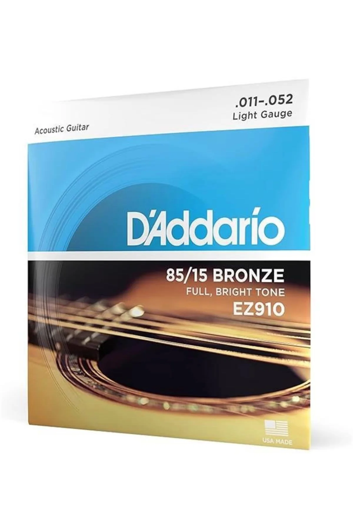 D'Addario Ez910 Akustik Gitar Tel Seti, 85/15 Bronze, Light Gauge