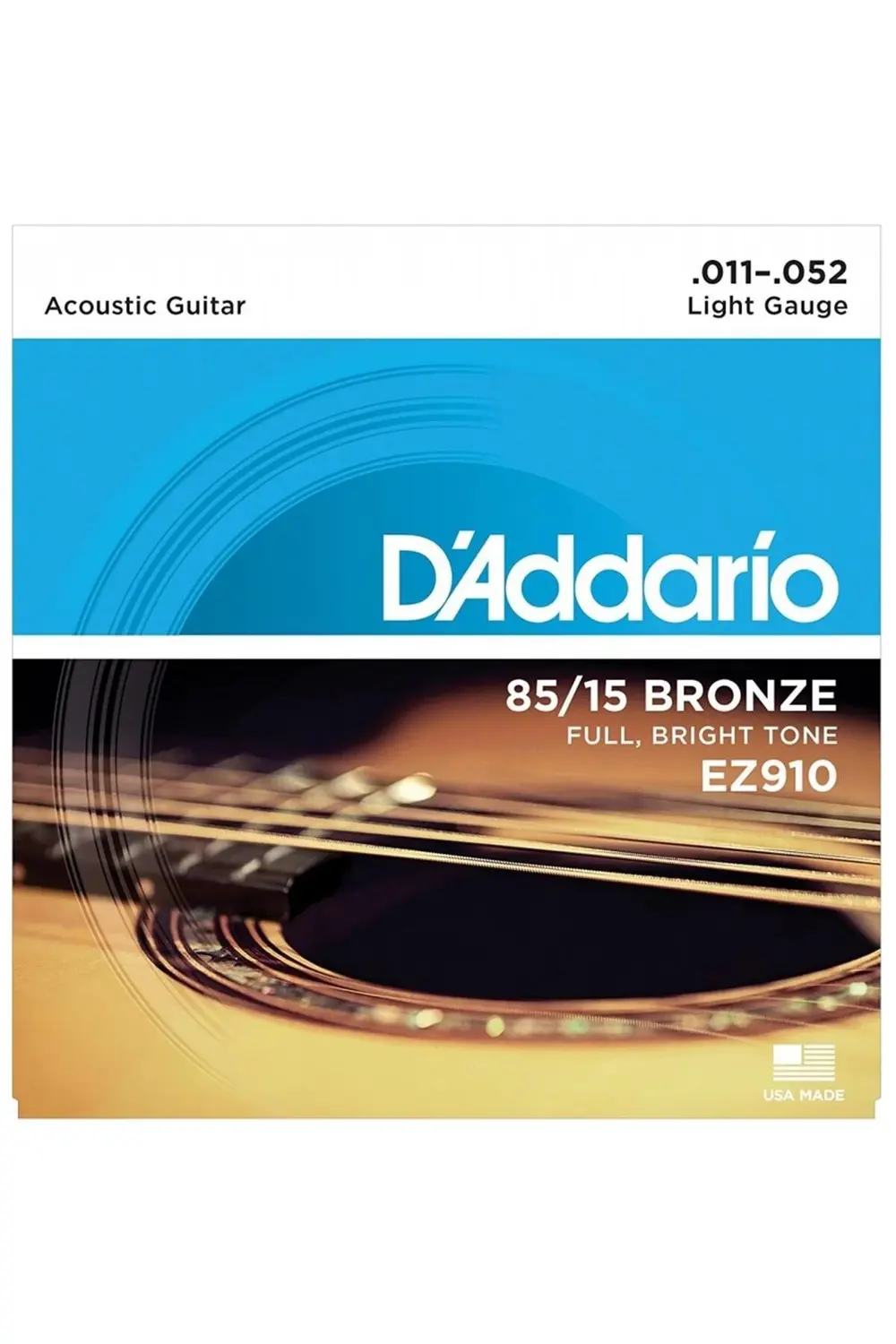 D'addario Ez910 Bronze Light Set Akustik Gitar Teli (11-52)