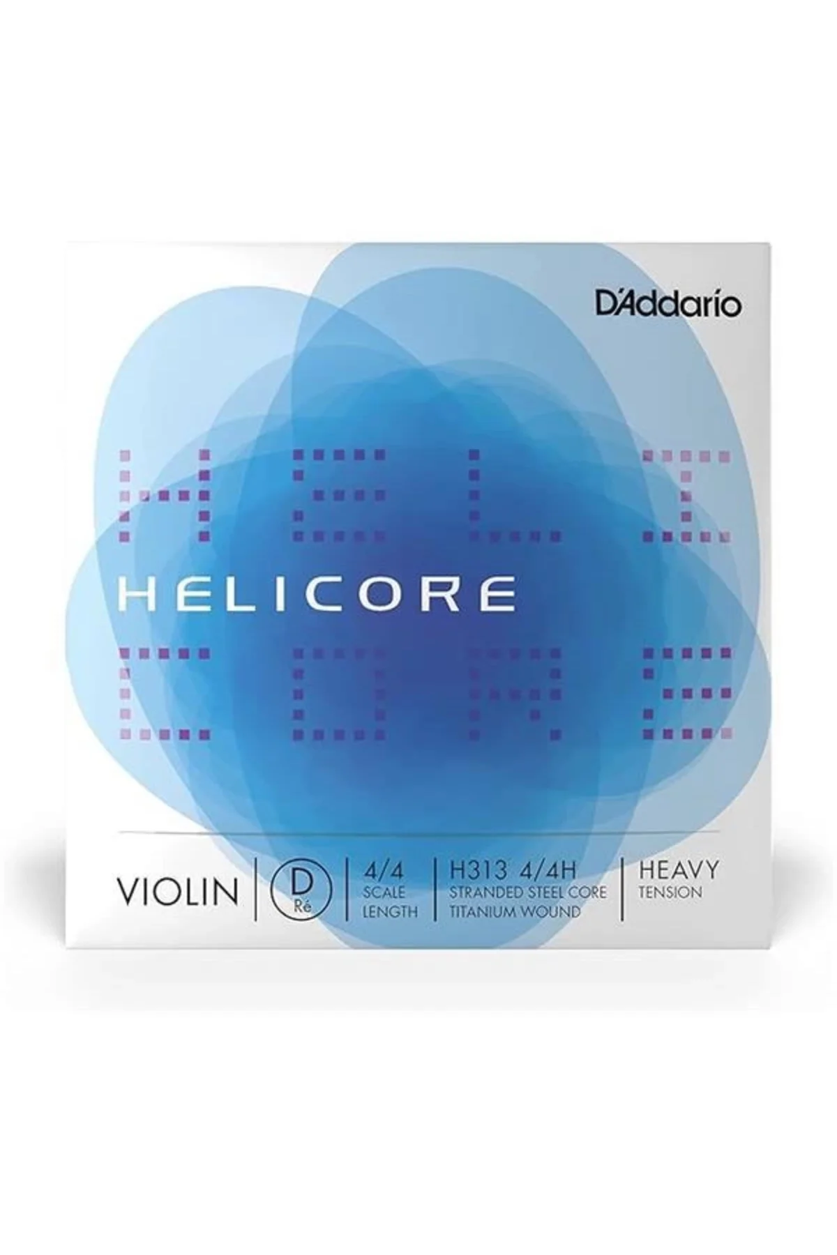 D'Addario H313-4/4H Helicore Keman Tek Tel 'D' Titanyum Örgülü 4/