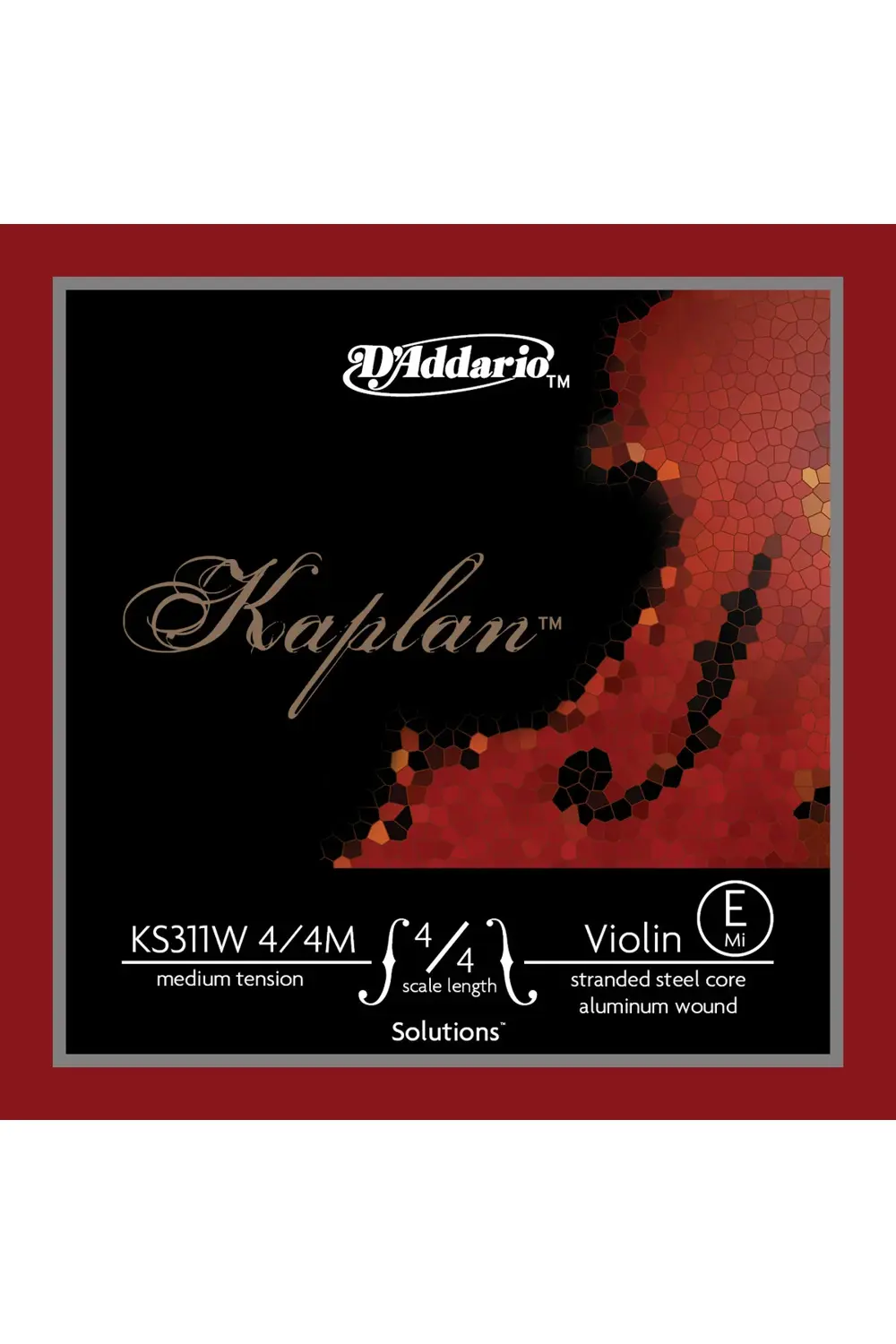 DADDARIO KS311W KEMAN TEK TELİ, KAPLAN, SOLUTIONS, SCALE 4/4 (16"