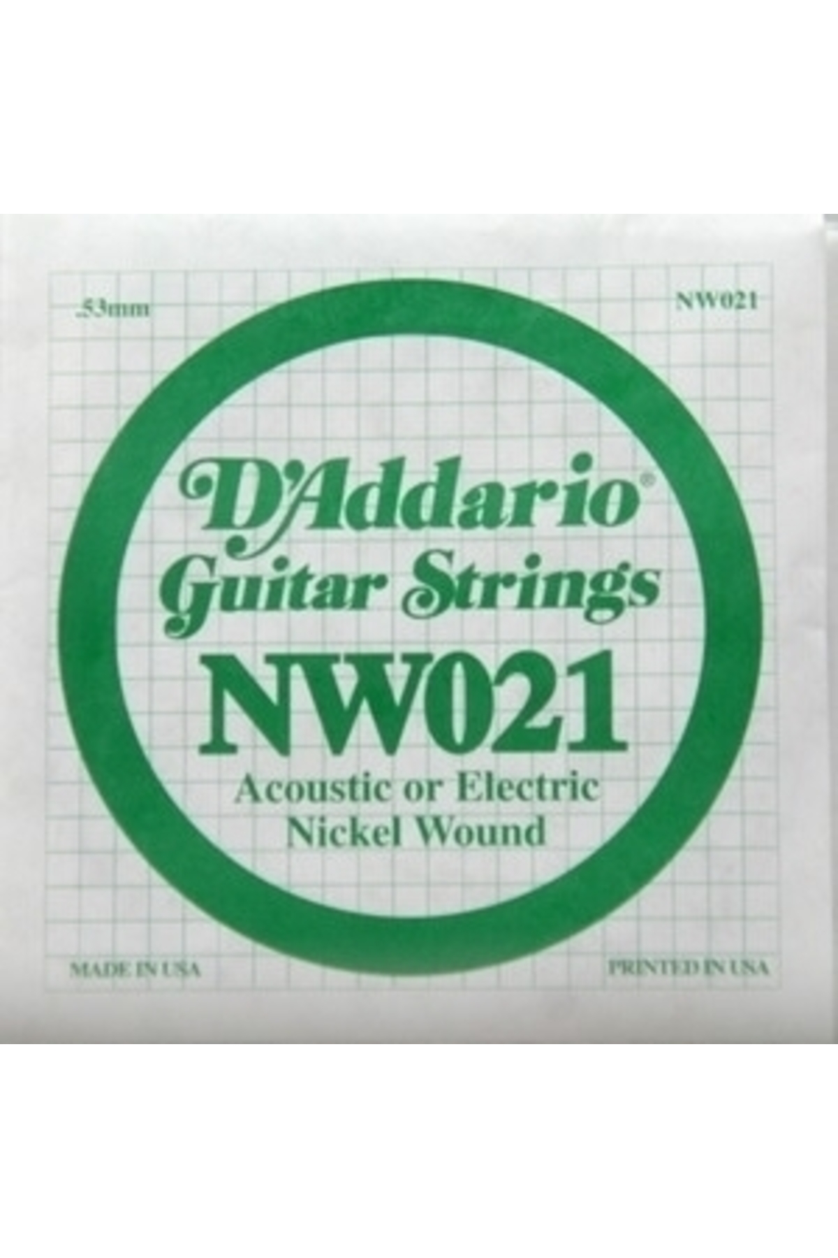 Daddario  Nw021 Elektro Ve Akustik Tek Tel,  (Re), Nickel