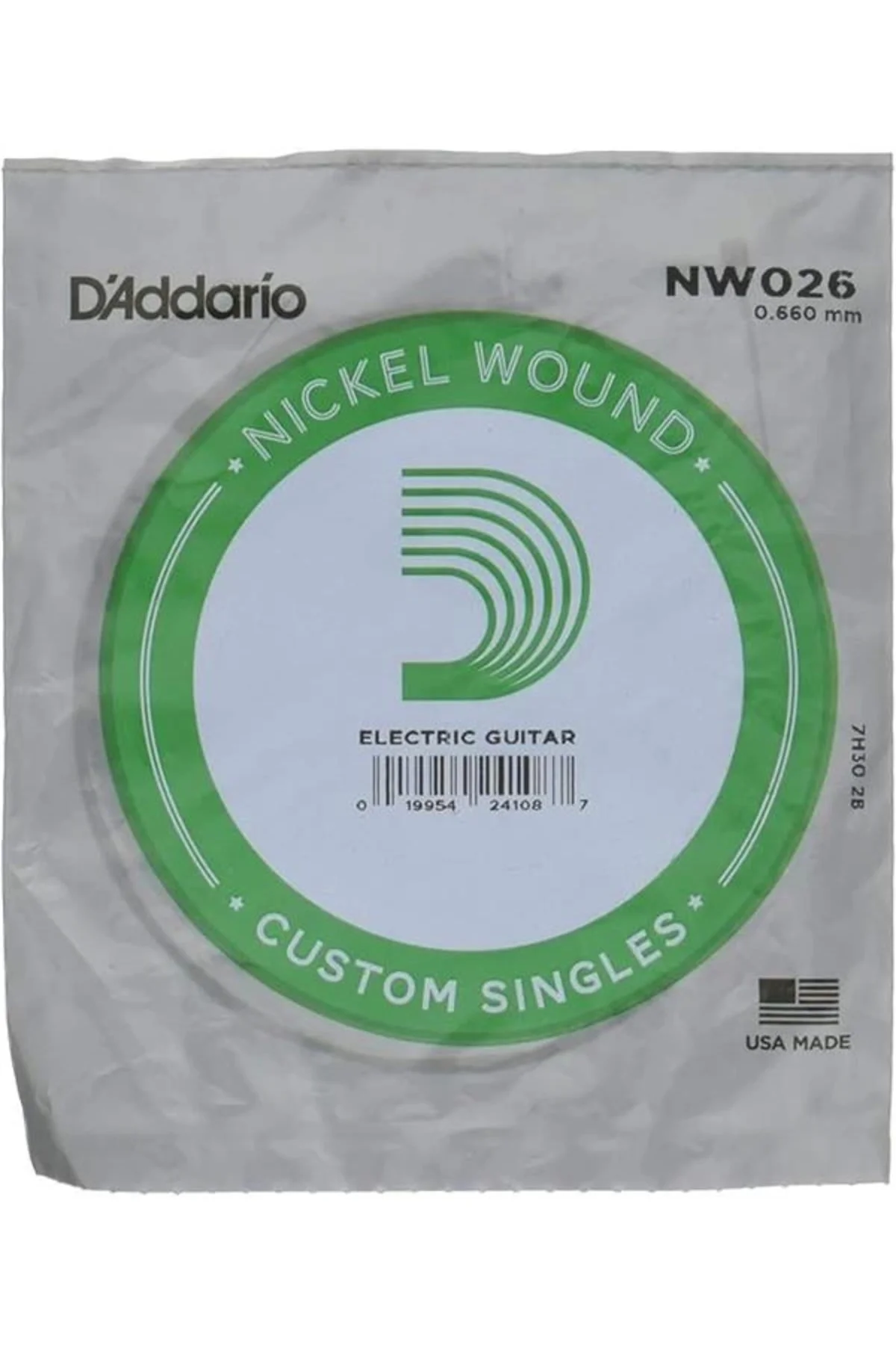 D'Addario Nw026 Elektro Ve Akustik Tek Tel, (Re), Nicke