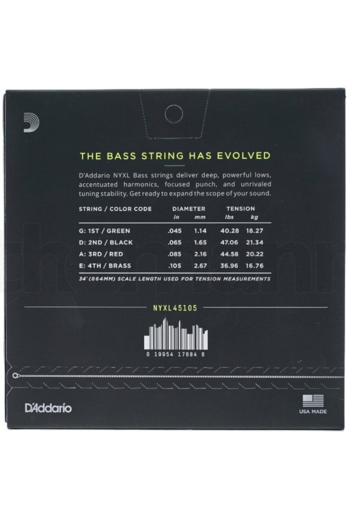 D'addario Nyxl45105, Set Long Scale, Light Top / Med Bottom, 45-1