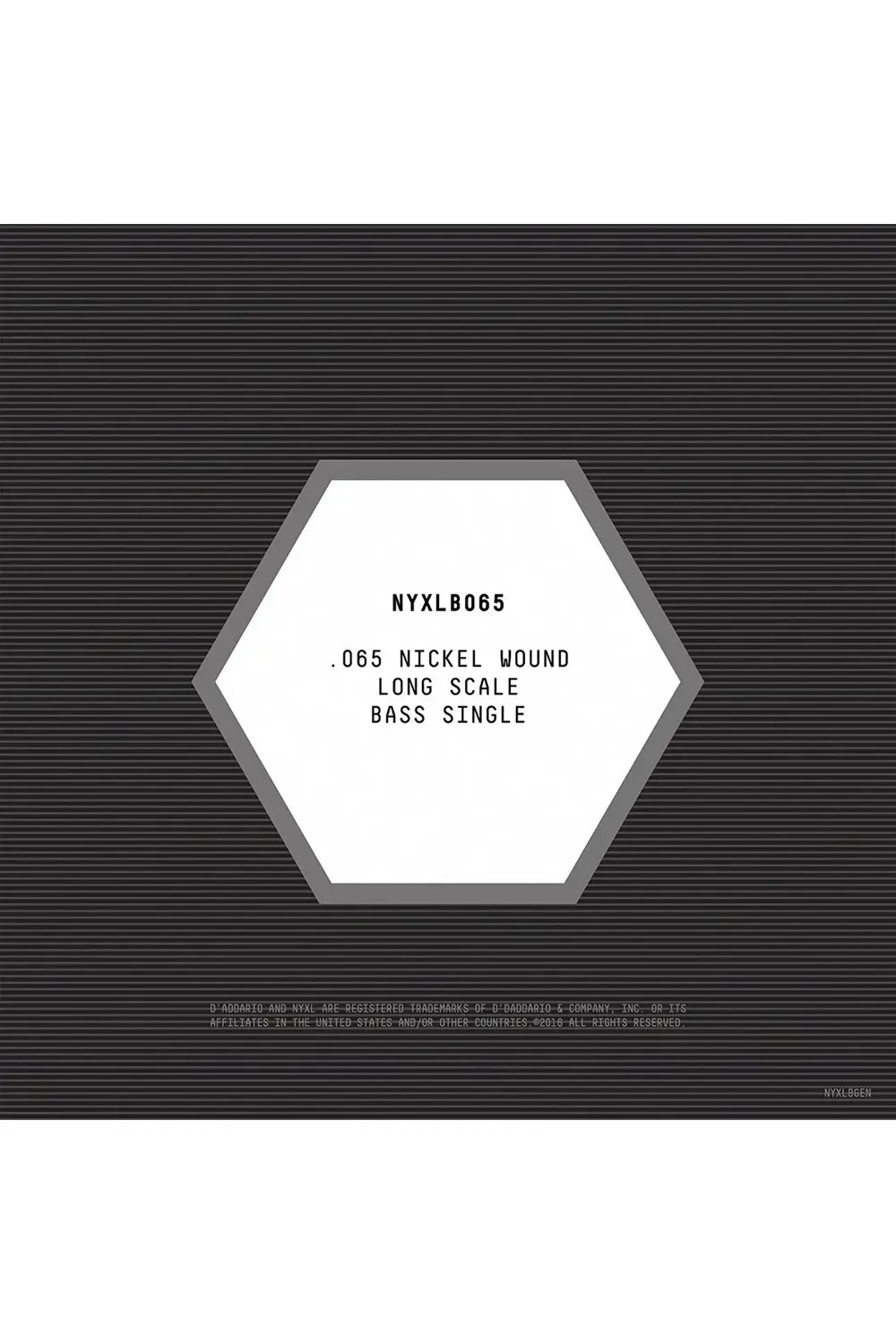DADDARIO NYXLB065 BAS TEK TEL, NYXL SERİSİ, NİKEL SARIM, .065 GAU