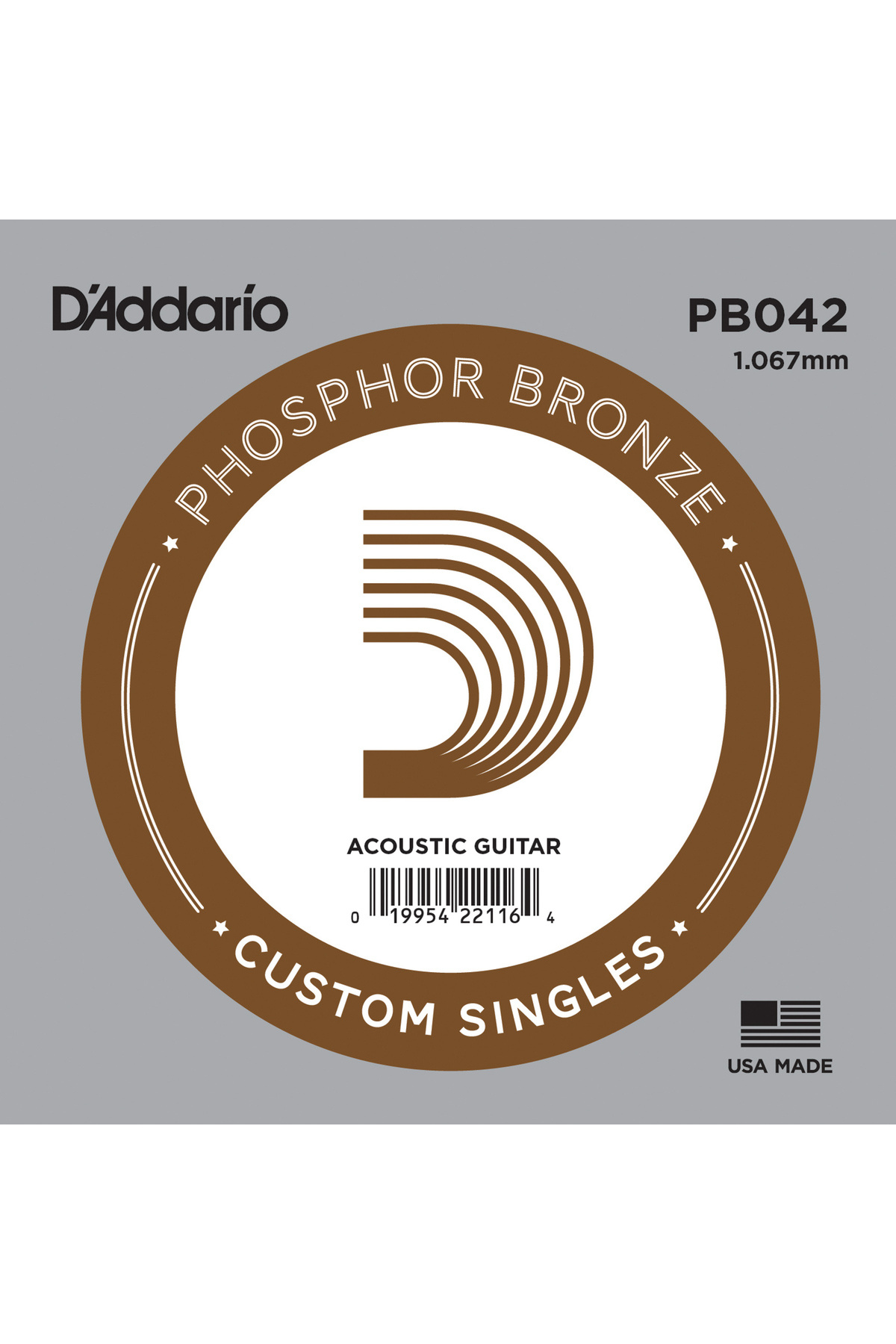 DADDARIO PB023 AKUSTİK TEK TEL, PHOSPHOR BRONZE WOUND (SOL) Akust