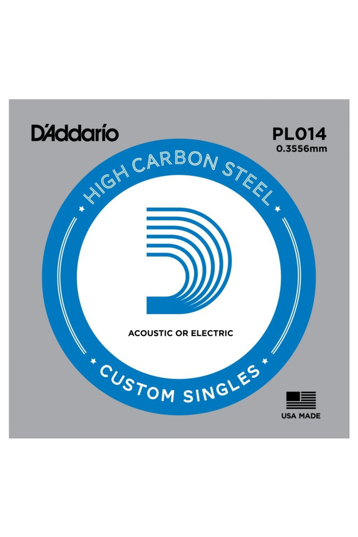 D'Addario PL014 Elektro ve Akustik Gitar Tek Teli (014)