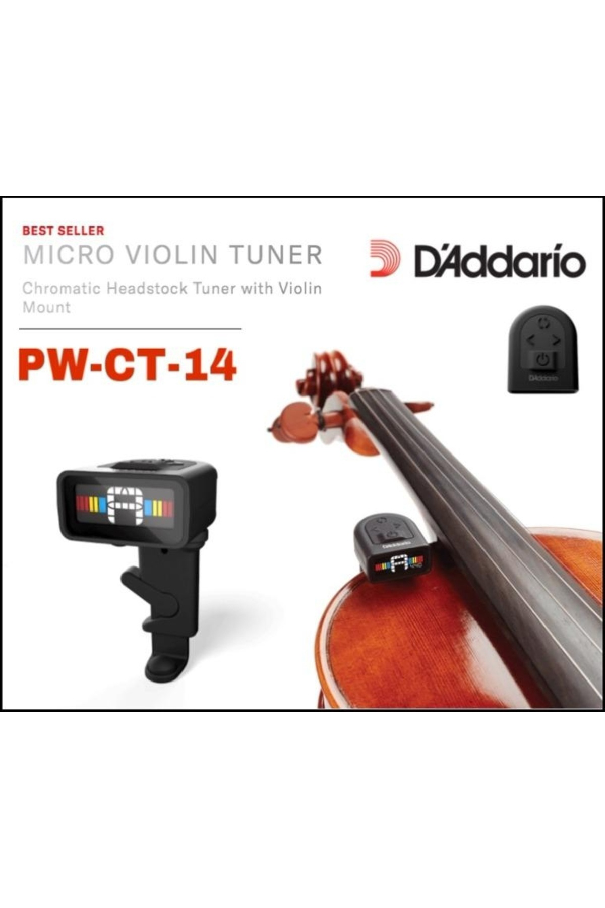 DADDARIO PWCT14 NS MICRO VIOLIN TUNER - KEMAN AKORT ALETİ