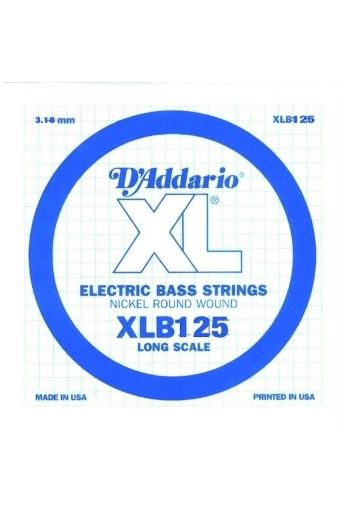 D'Addario XLB125 XL Nickel Wound Bas Gitar Tek Teli - Alt Si/Low 