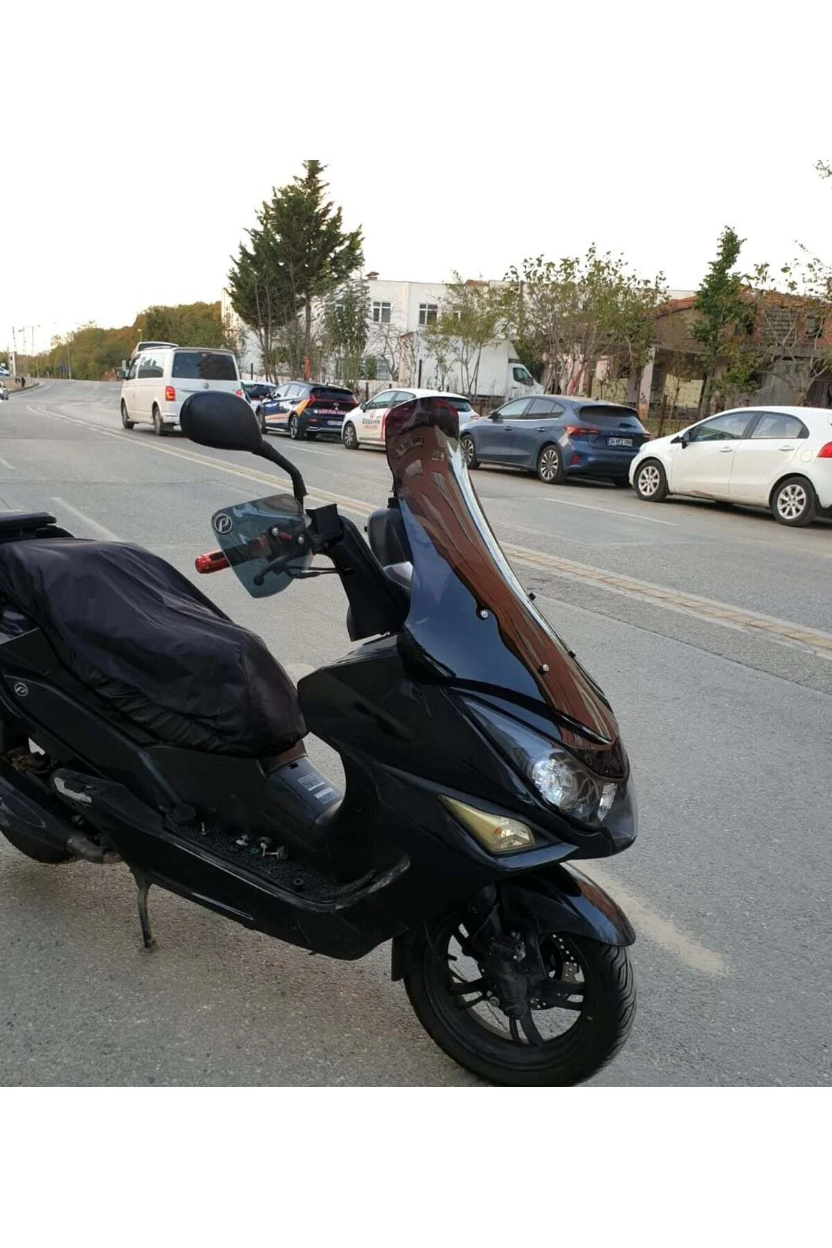 Daelim S3 Advance Ön Cam 2010-2018 Model 77cm Siyah Renkli 4mm