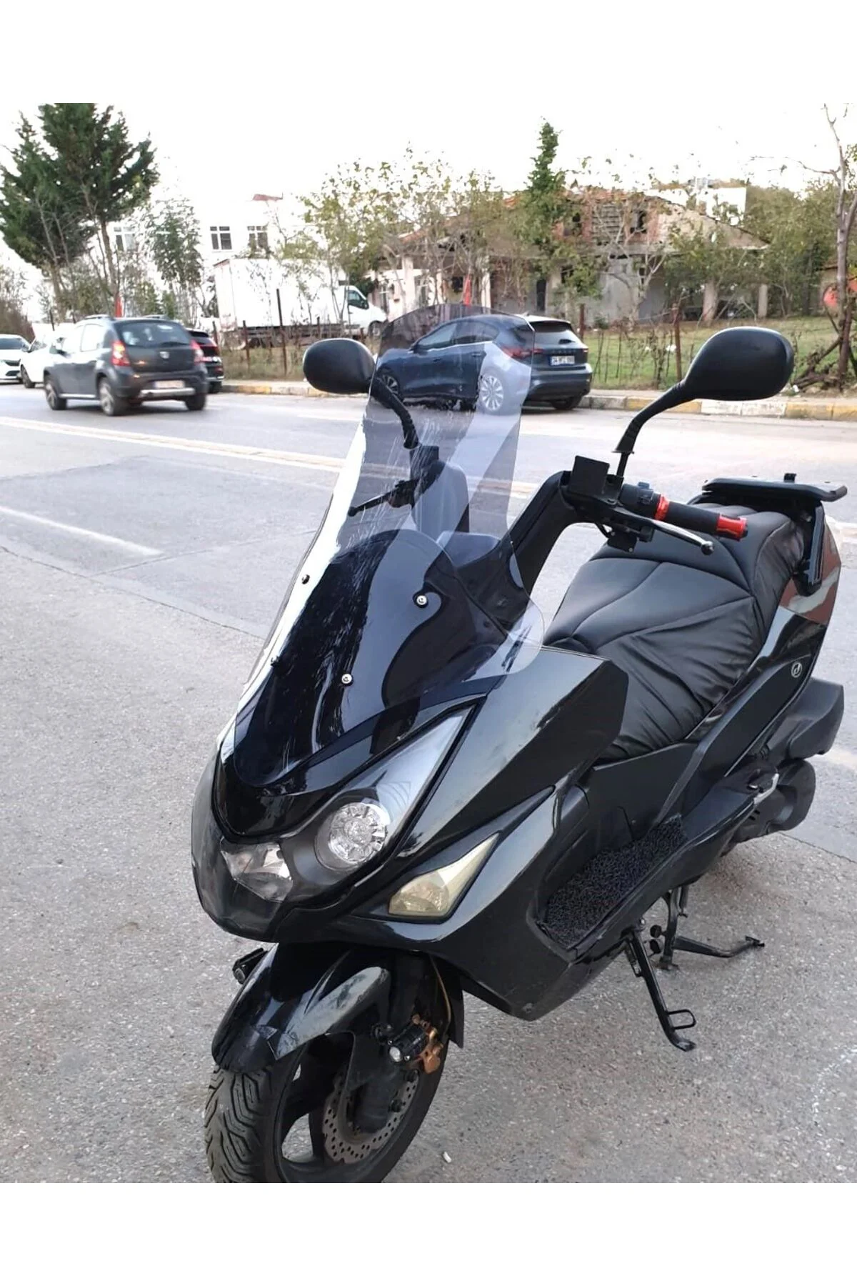 Daelim S3 Advance Ön Cam 2010-2018 Model 77cm Füme Renkli 4mm