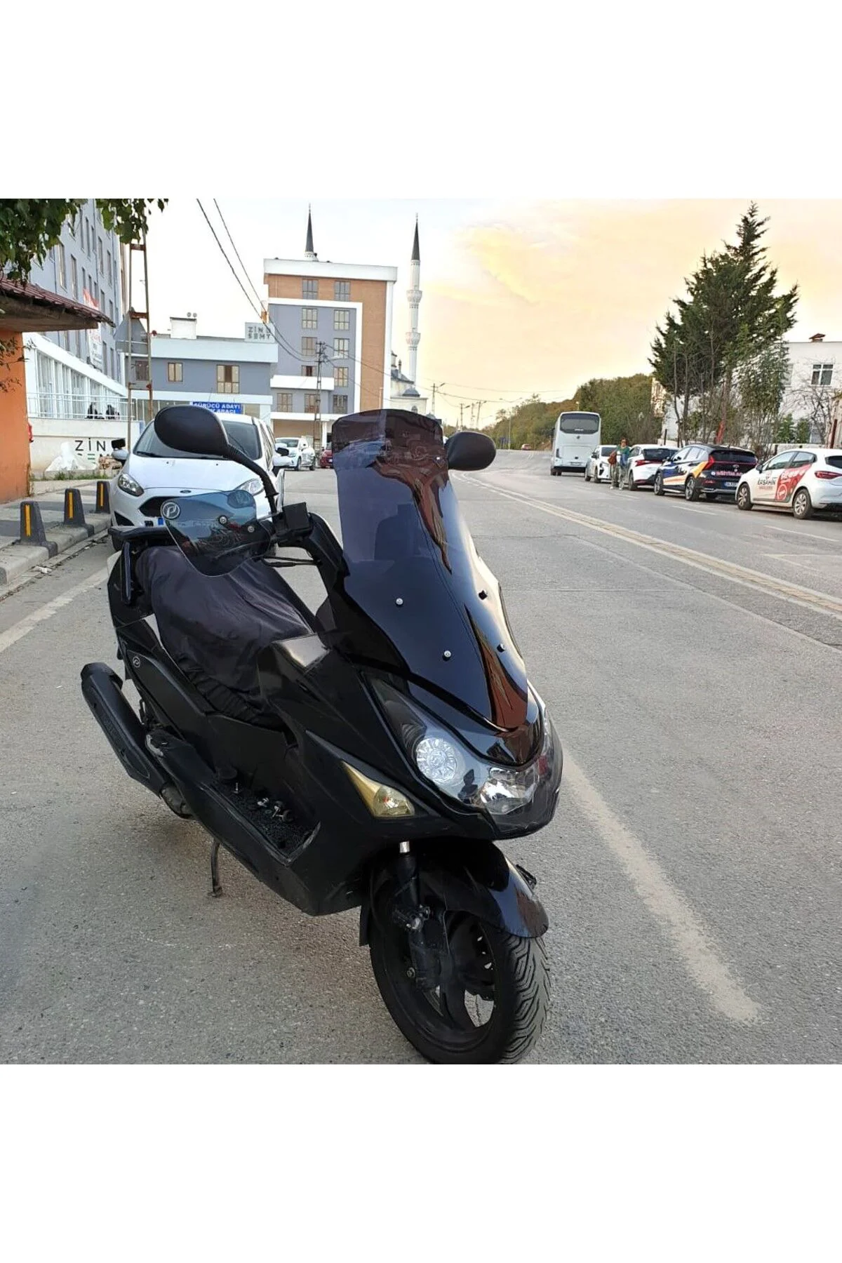 Daelim S3 Advance Ön Cam 2010-2018 Model 77cm Siyah Renkli 4mm
