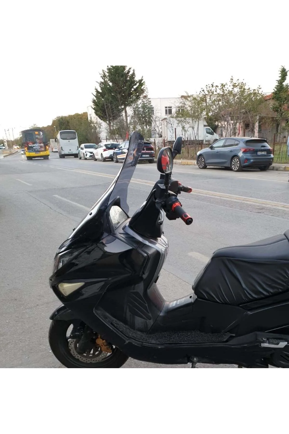 Daelim S3 Advance Ön Cam 2010-2018 Model 77cm Füme Renkli 4mm