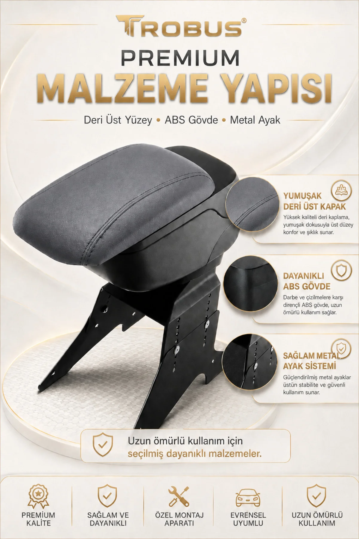 Daewoo Matiz 1998-2005 Uyumlu Füme Ayaklı Sürgülü Kolçak Ayarlanabilir Yükseklikli Fiyatı, Yorumları ve Özellikleri