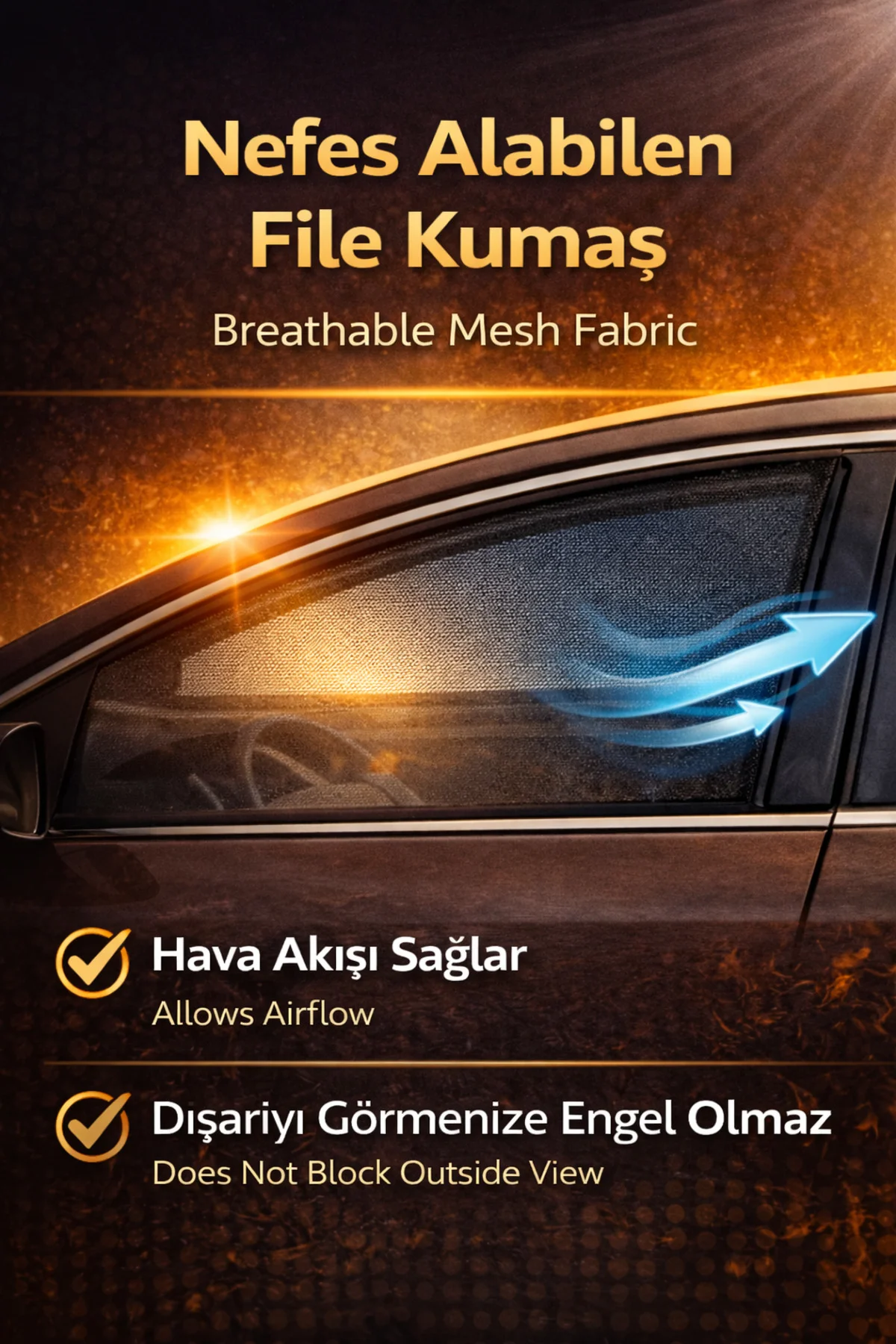 Daewoo Tacuma 2000-2008 MPV Uyumlu Yan Cam Güneşliği Ön veya Arka