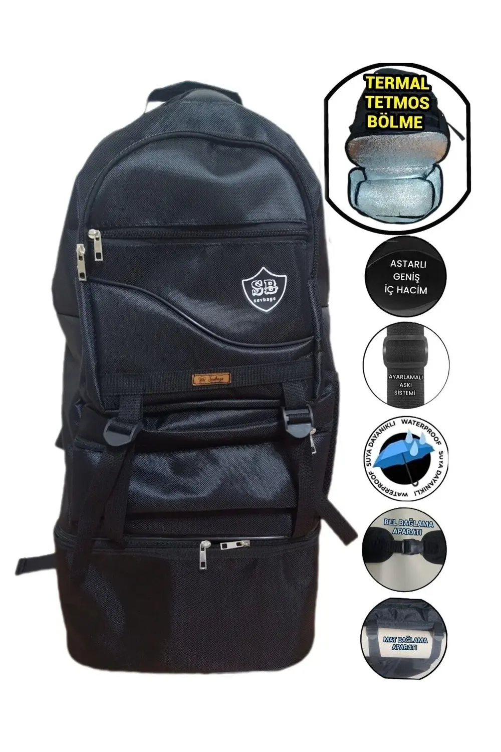 Dağcı Kamp Termoslu Termal Sırt Çantası