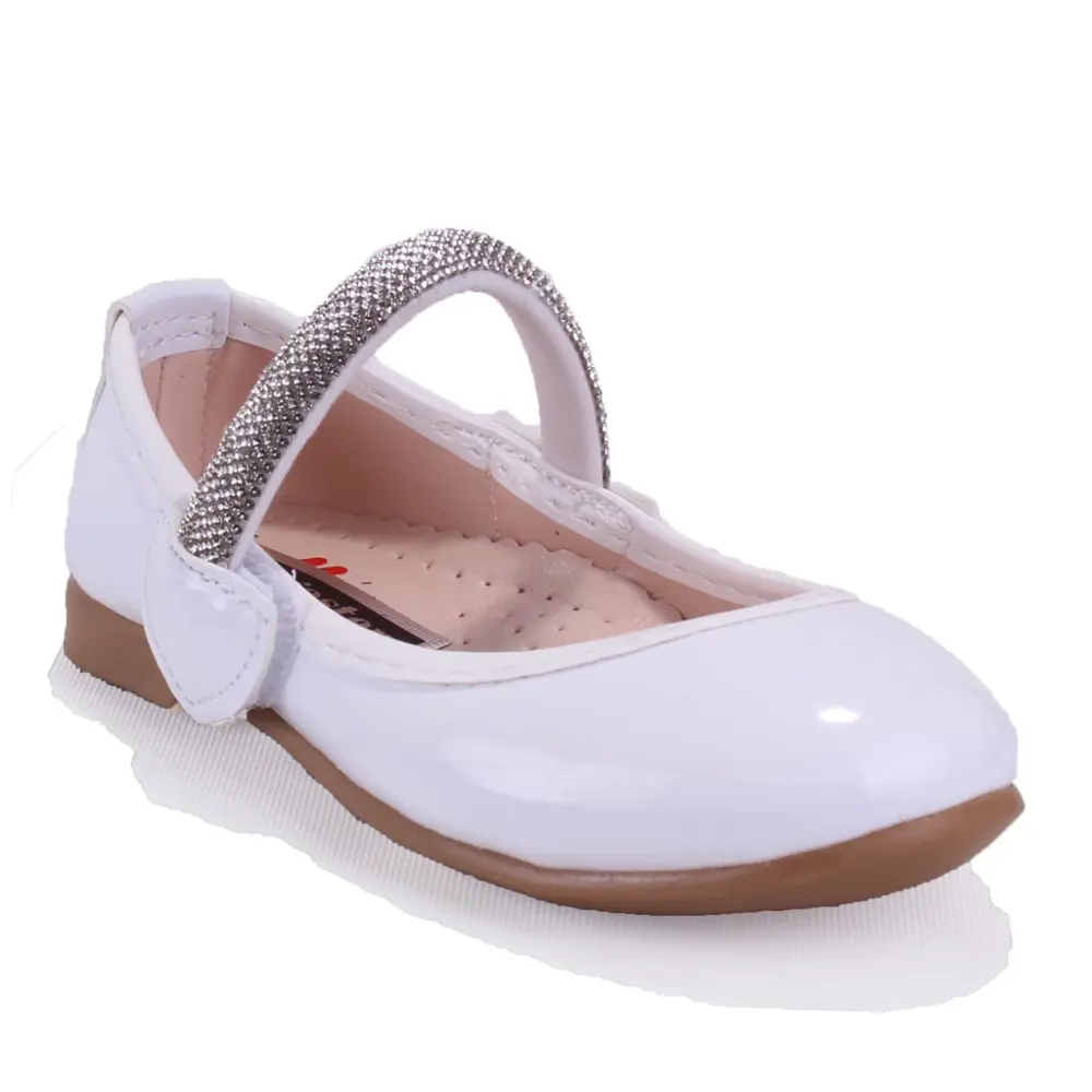 Dagoster DJA76-HY10005 Beyaz Rugan Ortopedik  Kız Çocuk Babet Aya