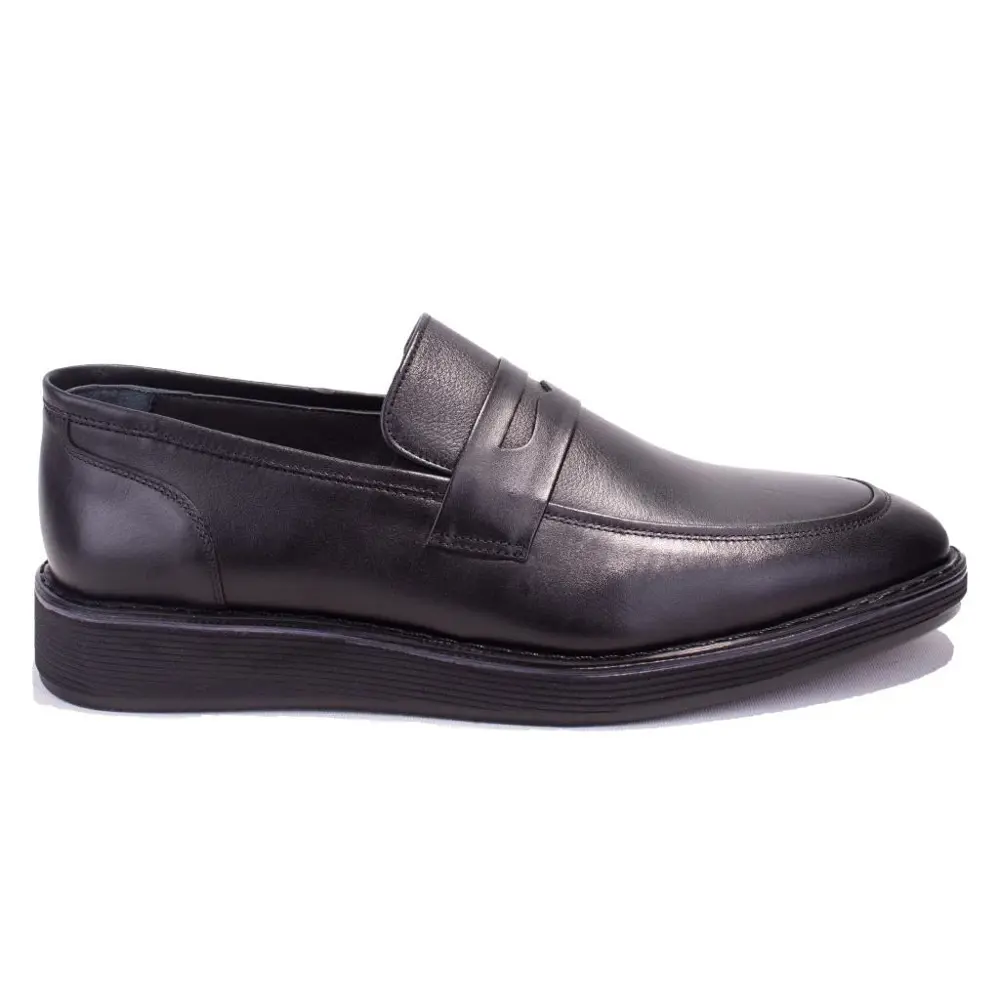 Dagoster DMA08-800DG Siyah Poliüretan Taban Klasik Erkek Deri Aya