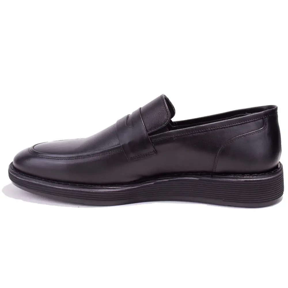 Dagoster DMA08-800DG Siyah Poliüretan Taban Klasik Erkek Deri Aya