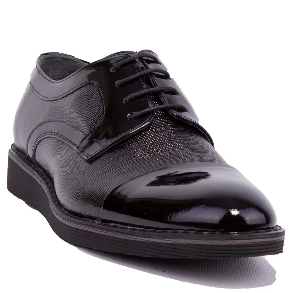 Dagoster DMA08-809 Siyah Rugan Ortopedik Günlük Erkek Deri Ayakka