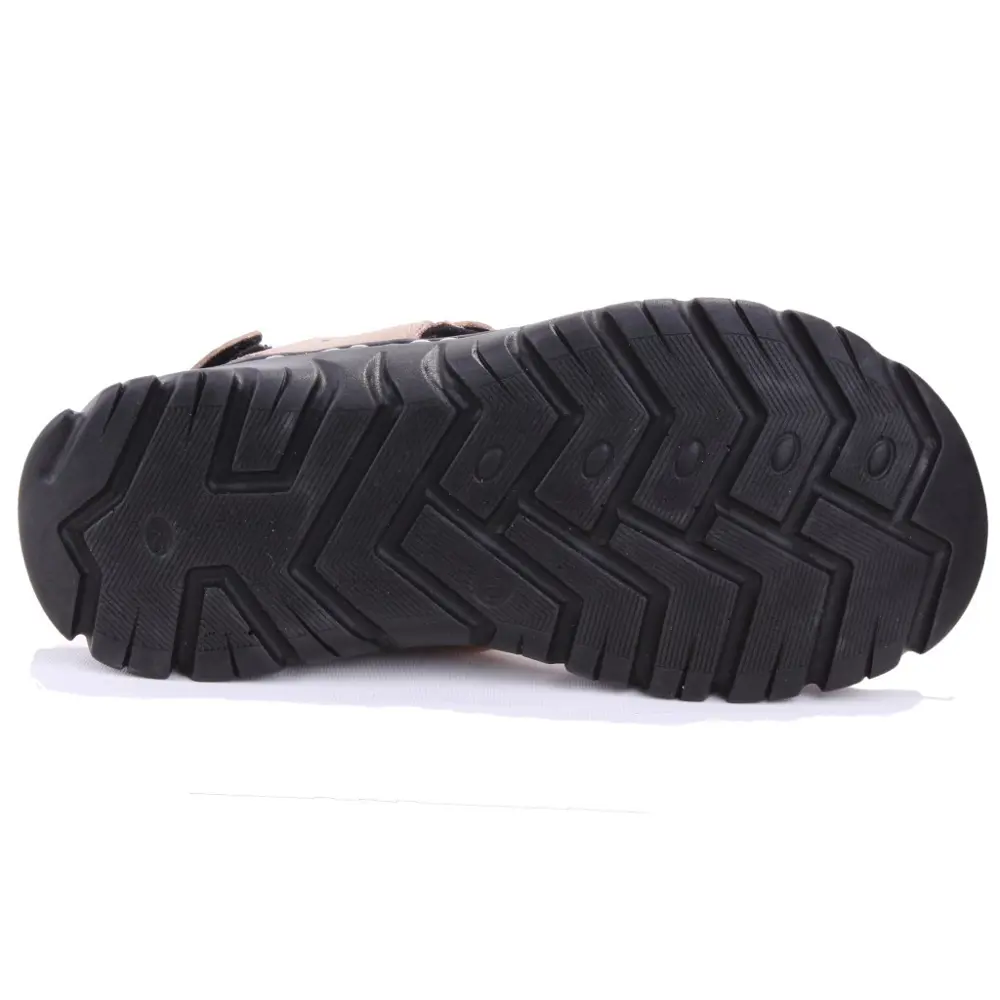 Dagoster DMA77-051 Bej Ortopedik Günlük Erkek Deri Sandalet