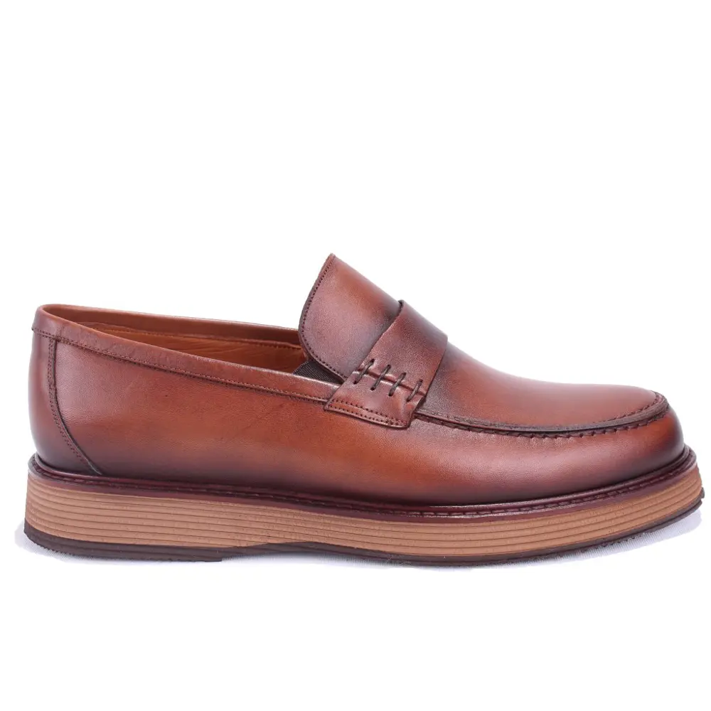 Dagoster DMA78-20823 Taba Ortopedik Klasik Spor Erkek Deri Ayakka