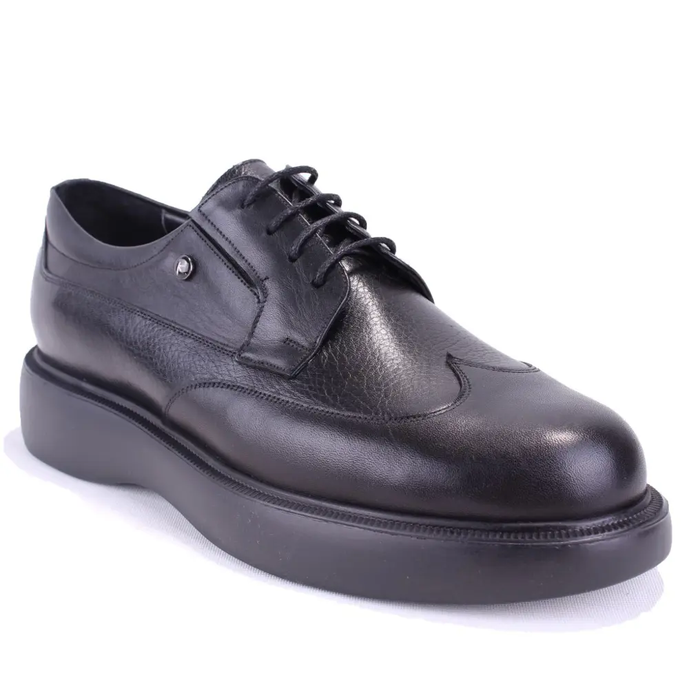 Dagoster DMA78-9543  Siyah Ortopedik Klasik Spor Erkek Deri Ayakk