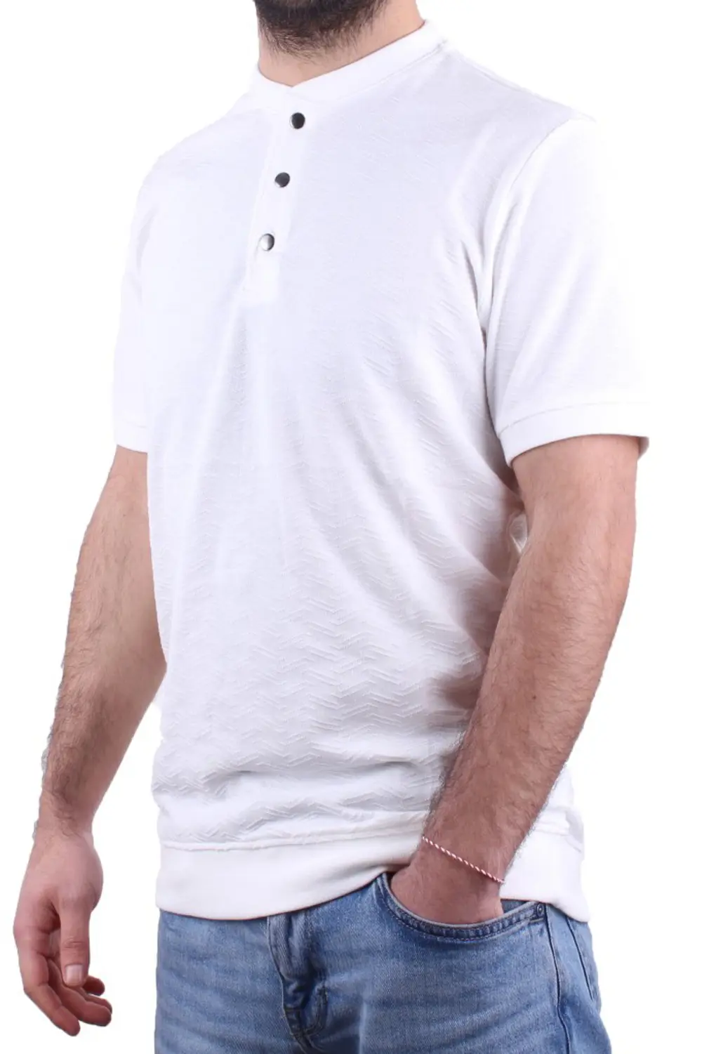 Dagoster DMG23-211240 Beyaz Günlük Hakim Yaka Erkek Tişört Dagoster DMG23-211240 Beyaz Günlük Hakim Yaka Erkek Tişört