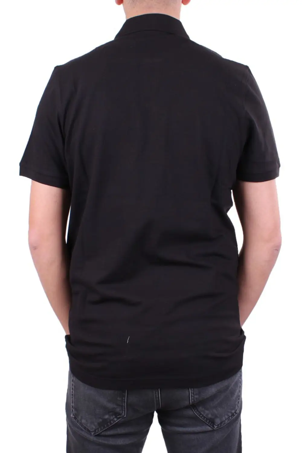 Dagoster DMG23-231319 Siyah Günlük Yarım Patlı Pike Polo Yaka Erk