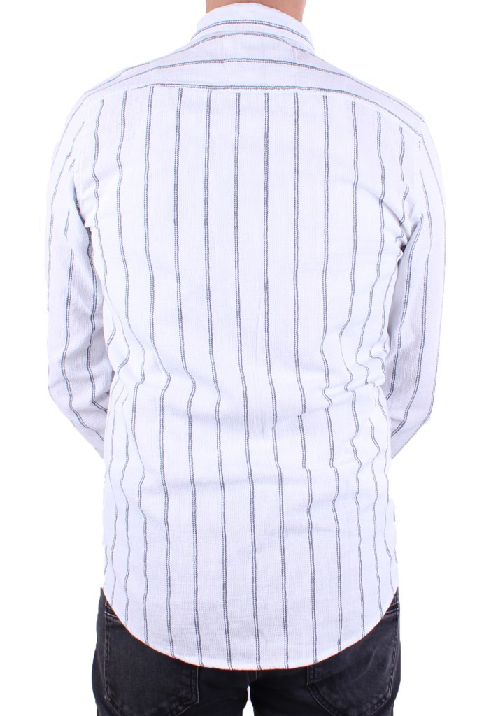 Dagoster  Dmg23-114098 Beyaz Lacivert Günlük Hasır Keten Normal Ka