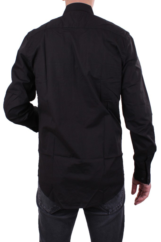 Dagoster  Dmg23-118783 Siyah Poplin Günlük Normal Kalıp Uzun Kol E