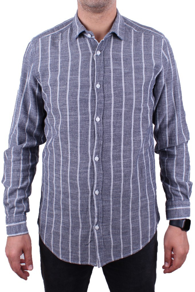 Dagoster  Dmg23-114098 Lacivert Beyaz Günlük Hasır Keten Normal Ka