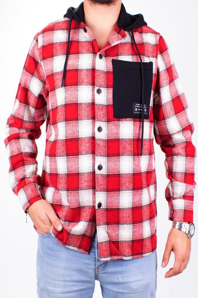 Dagoster Dmg23-193714 Kırmızı Günlük Kapüşonlu Oversize Oduncu E Dagoster Dmg23-193714 Kırmızı Günlük Kapüşonlu Oversize Oduncu E