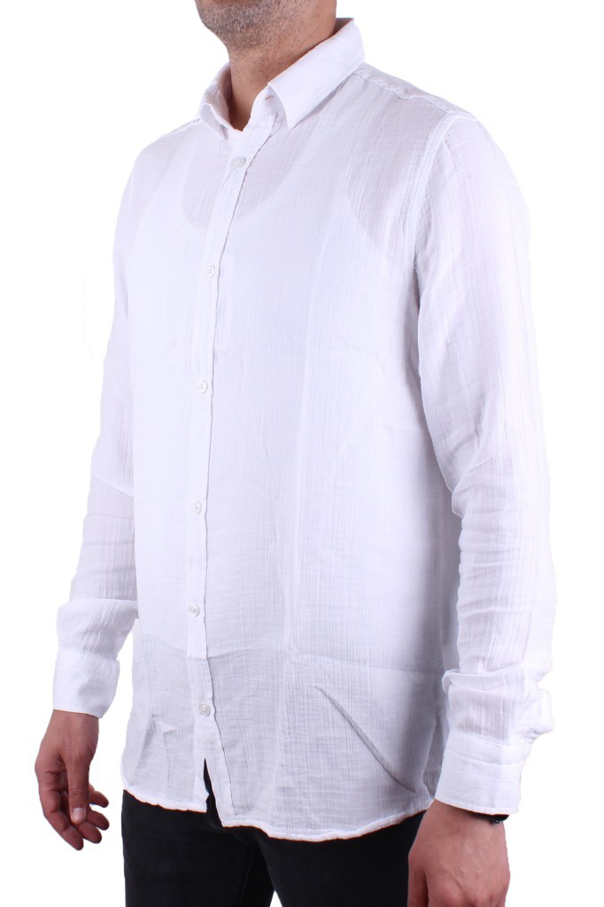 Dagoster  Dmg23-121362 Beyaz Günlük Müslin Normal Kalıp Uzun Kol E