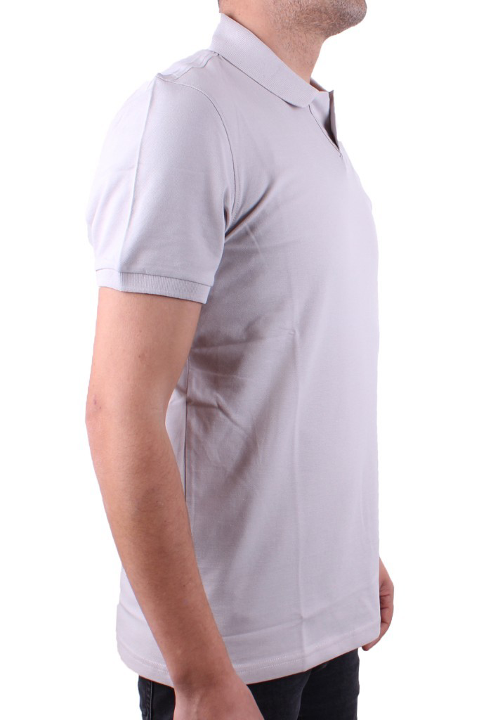 Dagoster  Dmg23-231319 Gri Günlük Yarım Patlı Pike Polo Yaka Erkek