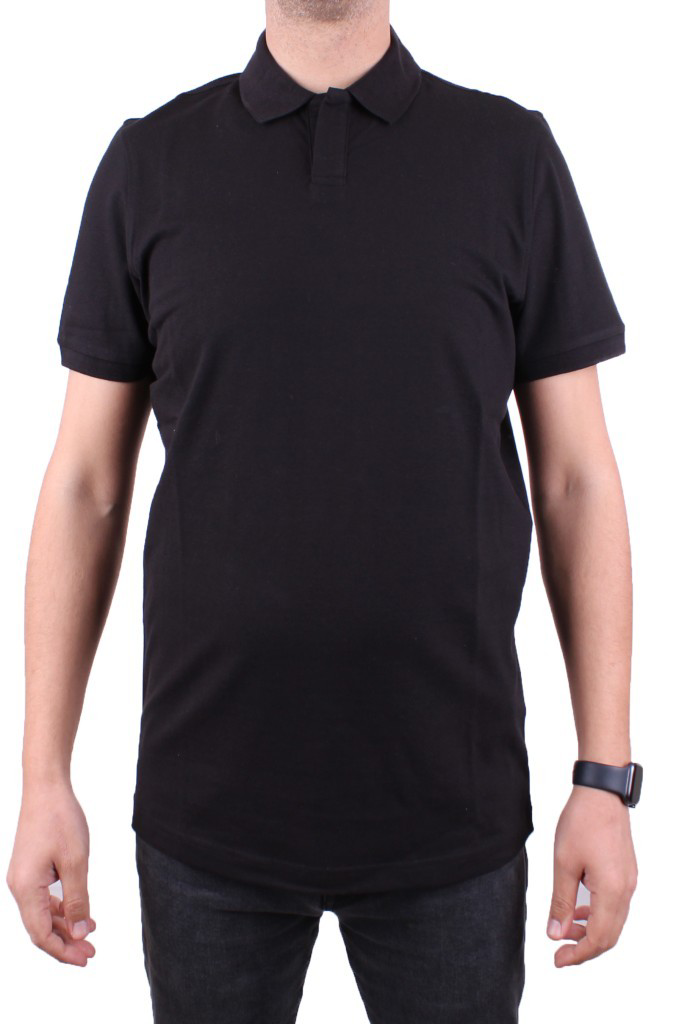 Dagoster  Dmg23-231319 Siyah Günlük Yarım Patlı Pike Polo Yaka Erk
