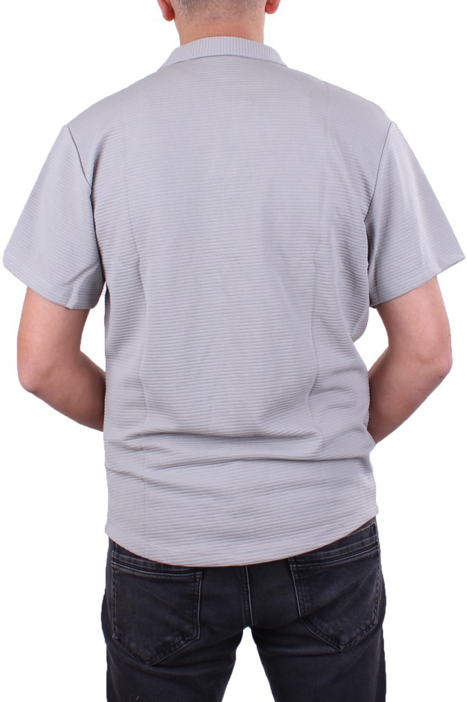 Dagoster  Dmg23-199598 Gri Ottoman Örme Apaj Yaka Oversize Kalip K