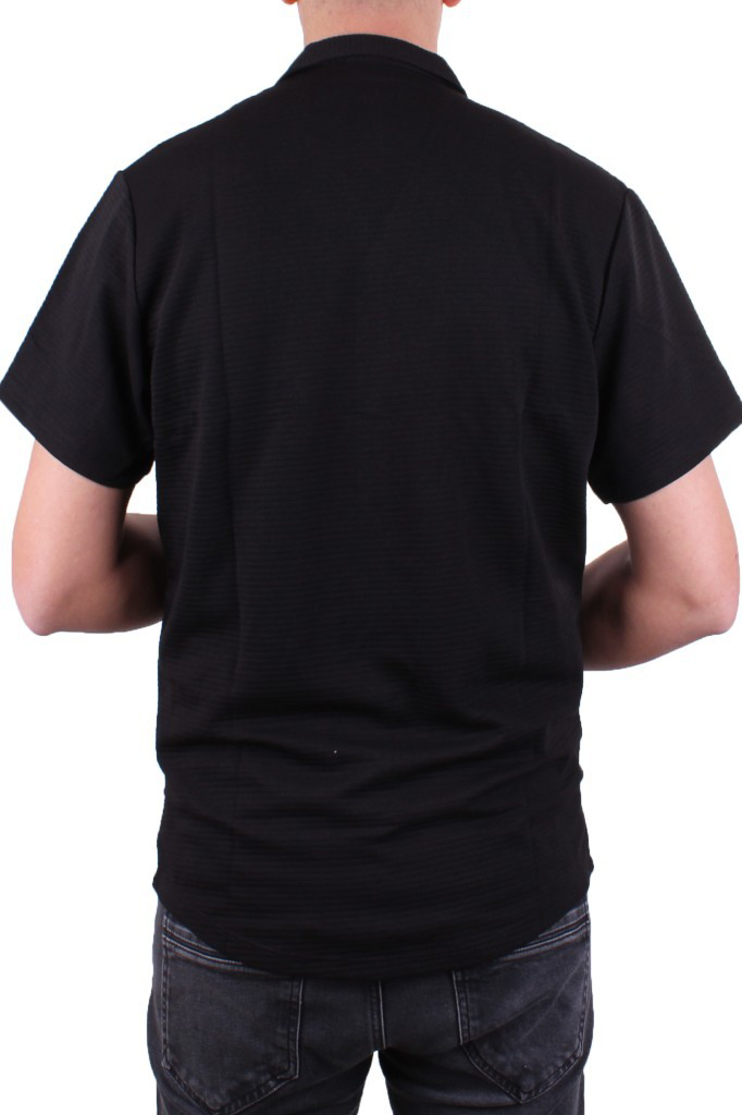 Dagoster  Dmg23-199598 Siyah Ottoman Örme Apaj Yaka Oversize Kalıp