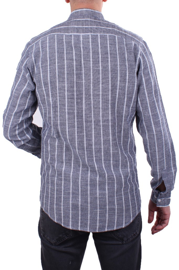 Dagoster  Dmg23-114098 Lacivert Beyaz Günlük Hasır Keten Normal Ka