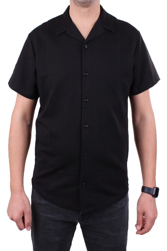 Dagoster  Dmg23-199598 Siyah Ottoman Örme Apaj Yaka Oversize Kalıp