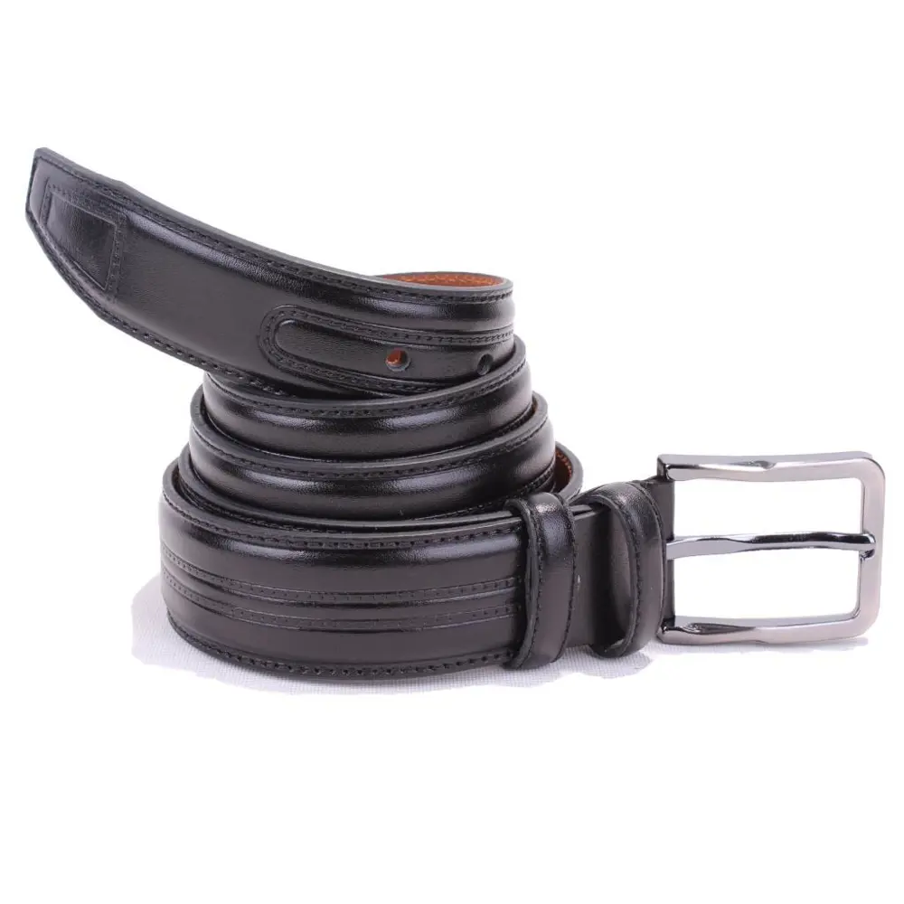 Dagoster DMK26-305DG Siyah 3,5 cm Hakiki Deri Erkek Kemer