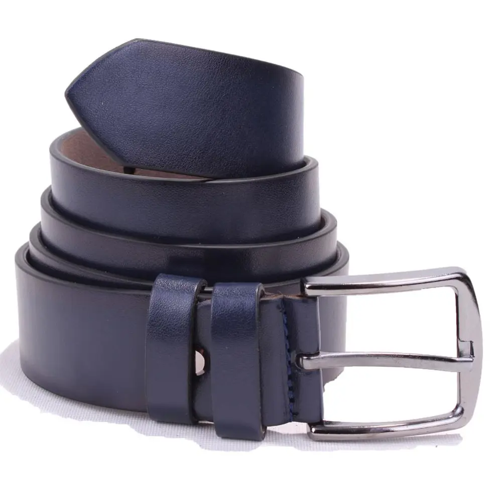Dagoster DMK26-355 Lacivert 4 cm Suni Deri Erkek Kemer