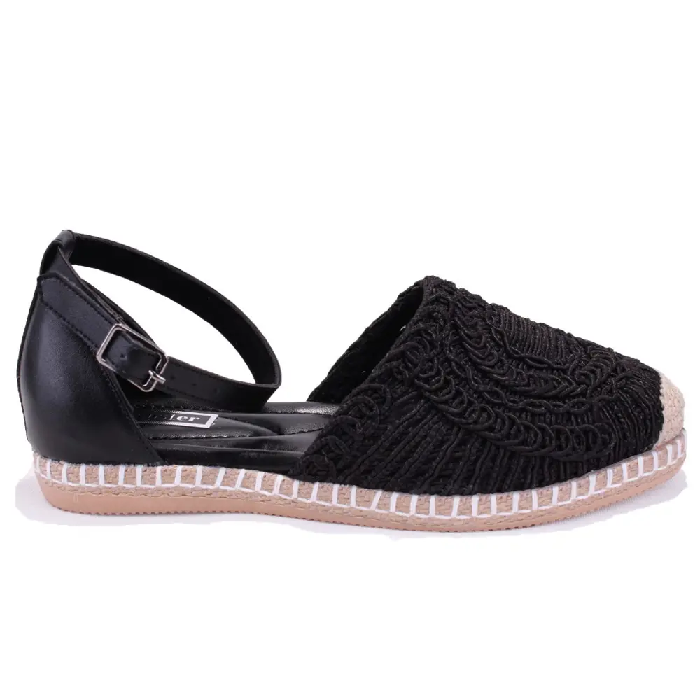 Dagoster DZA07-1155198 Siyah Triko Günlük Babet Kadın Ayakkabı