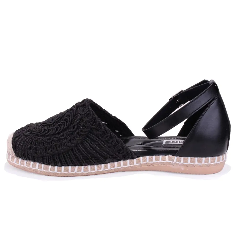 Dagoster DZA07-1155198 Siyah Triko Günlük Babet Kadın Ayakkabı