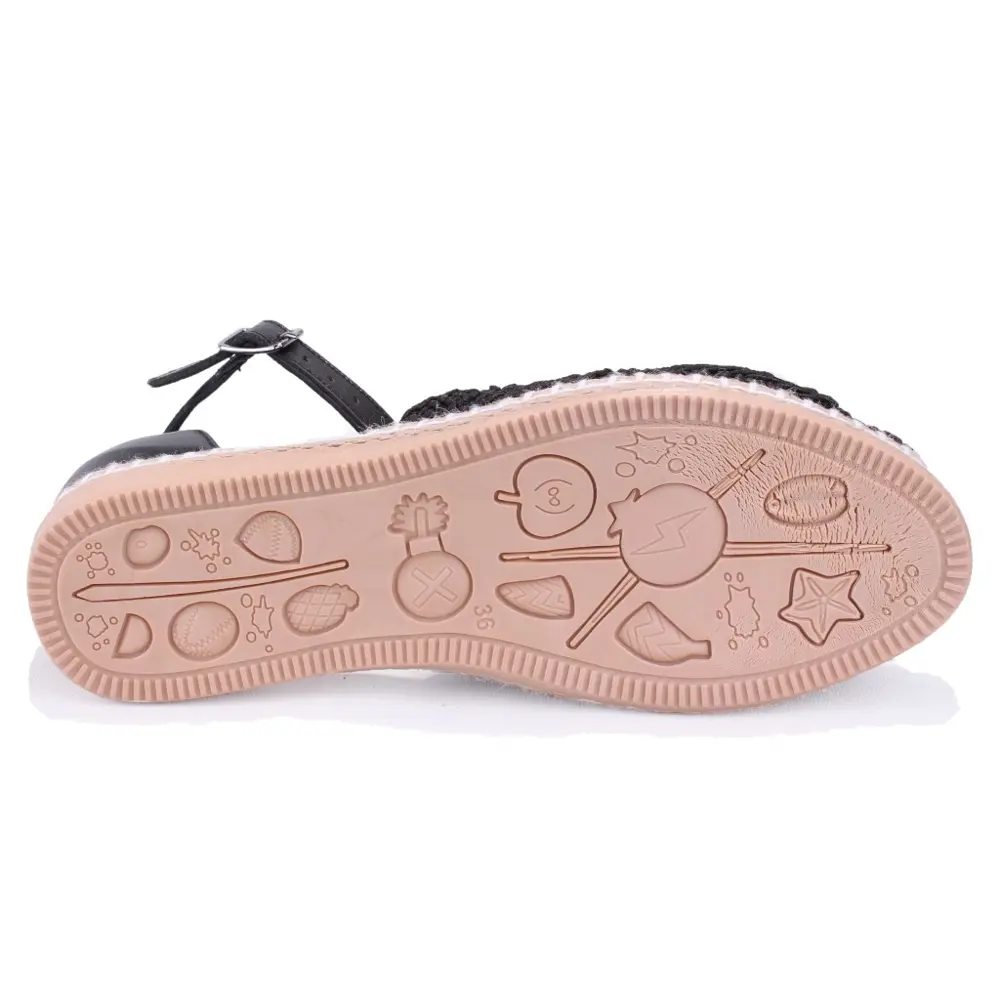 Dagoster DZA07-1155198 Siyah Triko Günlük Babet Kadın Ayakkabı