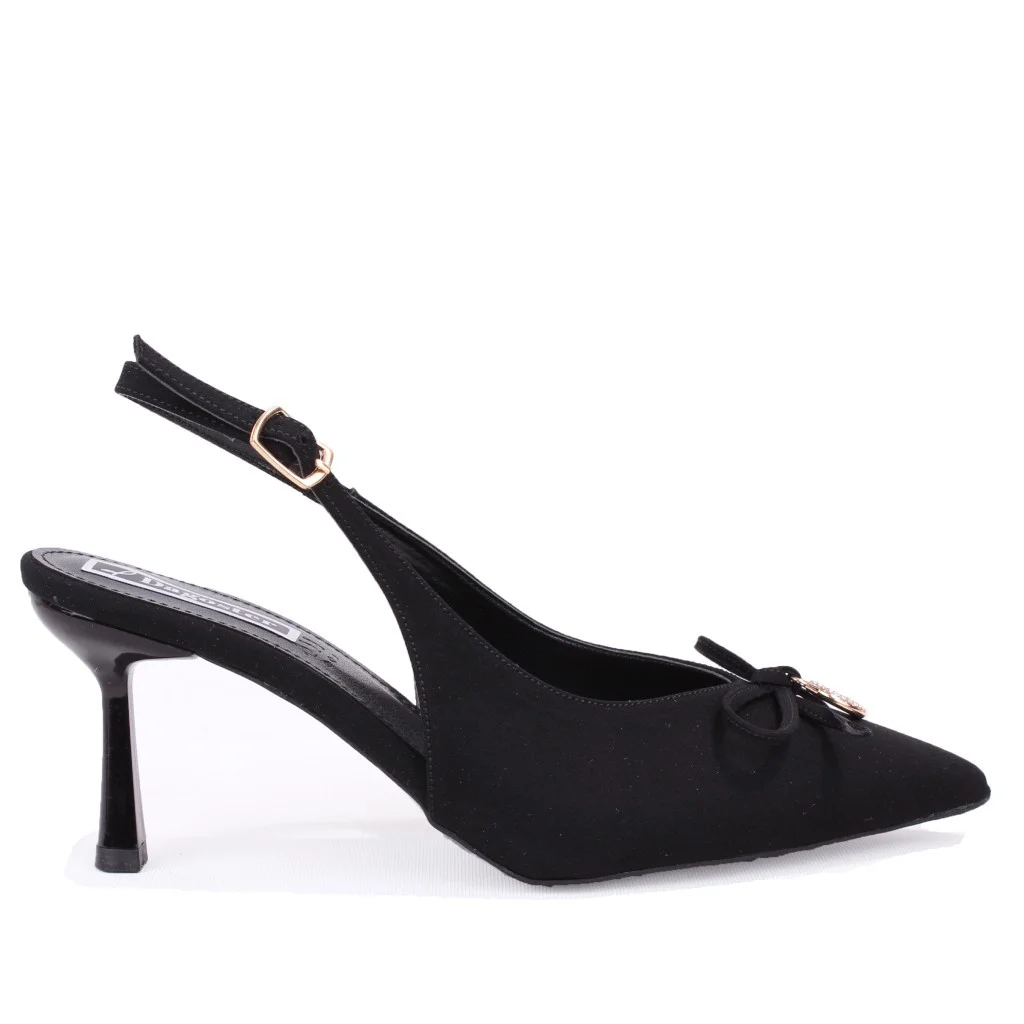 Dagoster DZA07-12042727 Siyah 8 cm İnce Topuklu Abiye Kadın Ayakk