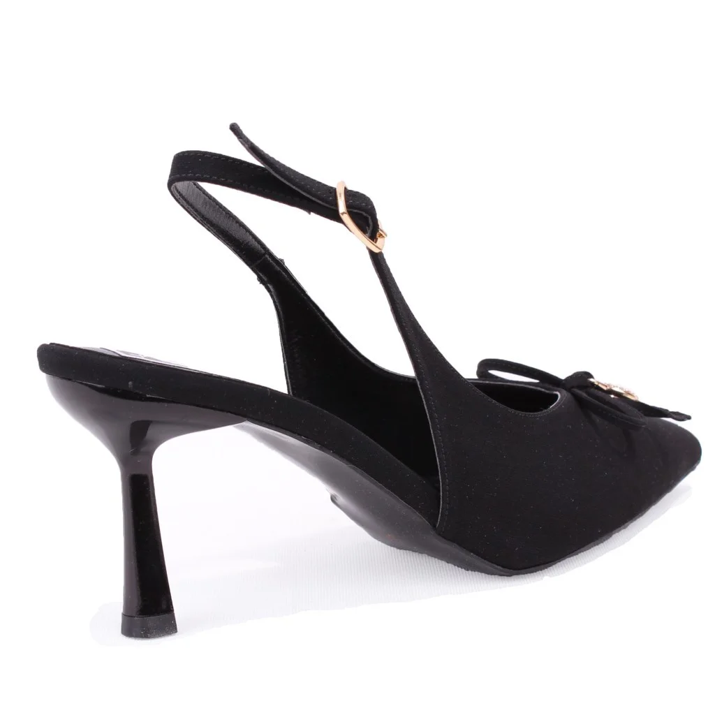Dagoster DZA07-12042727 Siyah 8 cm İnce Topuklu Abiye Kadın Ayakk